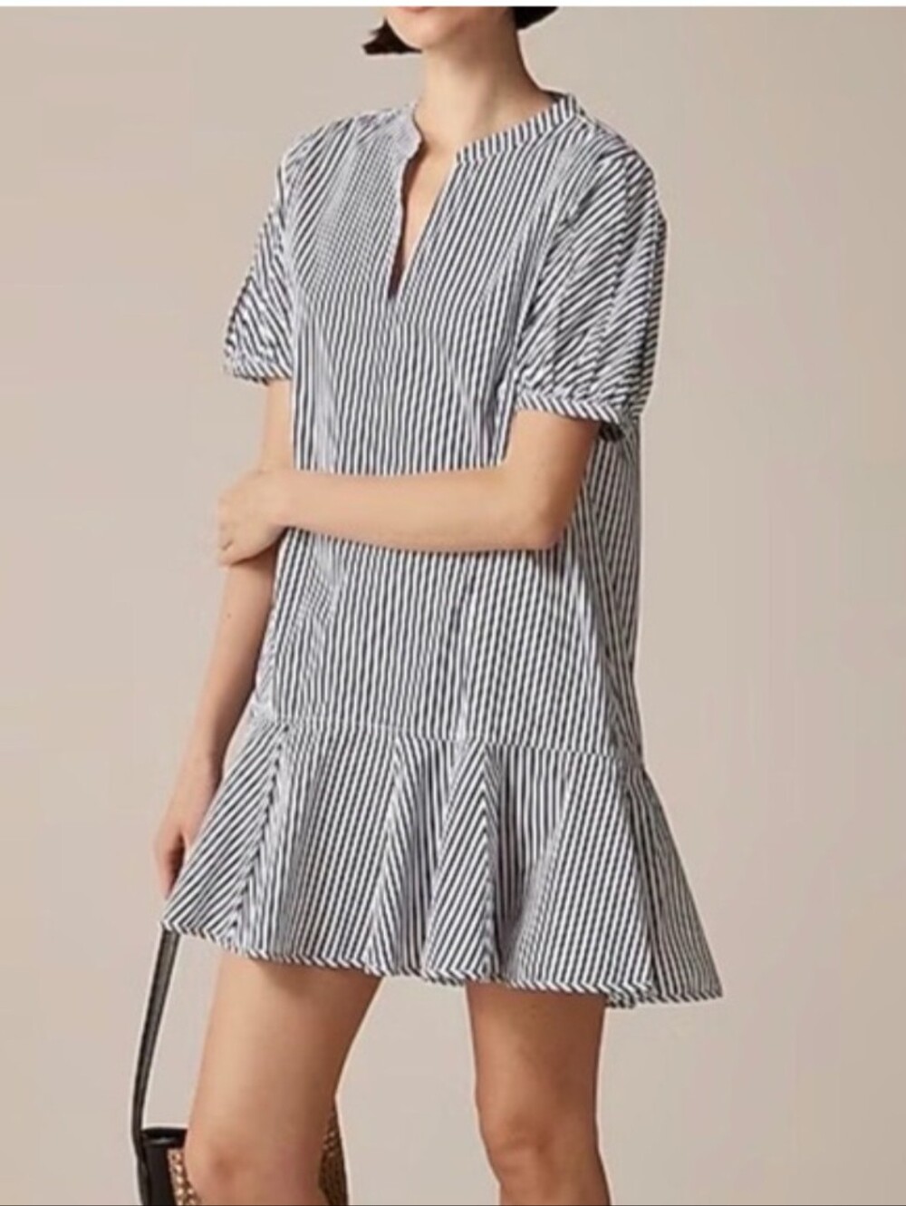 J.Crew Delilah Stripe Mini Dress In Cotton Poplin Size Small
